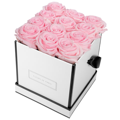 Medium / White - Square / Bridal Pink
